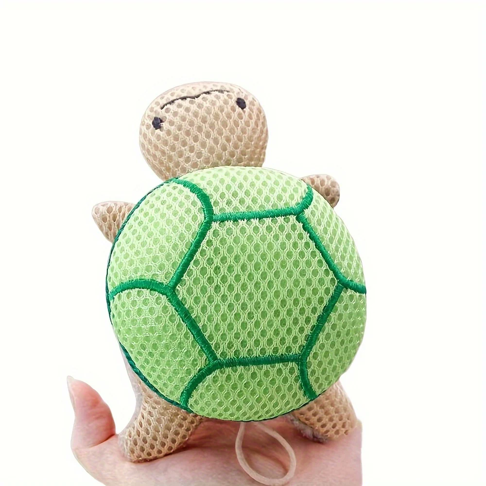 4 Pack Double-Sided Turtle Bath Ball Cute Shower Ball Light Beige Cleaning Body Exfoliating Bath Ball Reusable Bathing Tool Bathroom Accessories